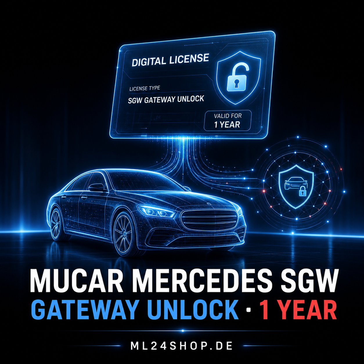 MUCAR Mercedes SGW Gateway Unlock – 1 Jahr – digitale Jahreslizenz im einheitlichen MUCAR.SHOP Bildstil